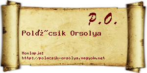 Polácsik Orsolya névjegykártya